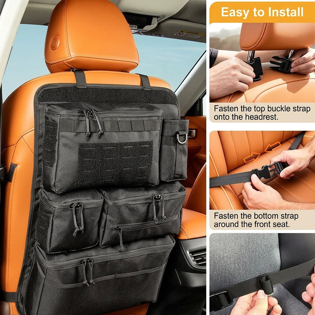 Tactical Molle Car Seat Back Organizer